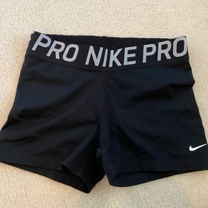 Nike Pro shorts, size L, lightly worn, black.